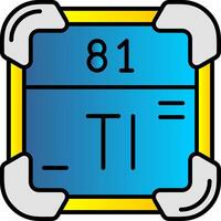 Thallium gefüllt Gradient Symbol vektor