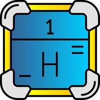 Wasserstoff gefüllt Gradient Symbol vektor