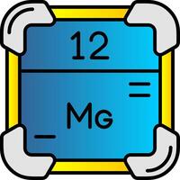 Magnesium gefüllt Gradient Symbol vektor