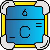 Kohlenstoff gefüllt Gradient Symbol vektor