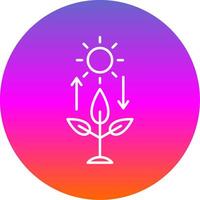 Photosynthese Linie Gradient Kreis Symbol vektor
