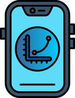 Graph gefüllt Gradient Symbol vektor