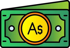 australisch Dollar gefüllt Gradient Symbol vektor