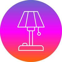 Fußboden Lampe Linie Gradient Kreis Symbol vektor