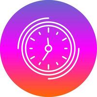 Uhr Linie Gradient Kreis Symbol vektor