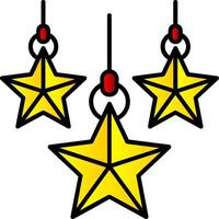 Weihnachten Star gefüllt Gradient Symbol vektor