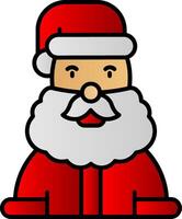 Santa claus gefüllt Gradient Symbol vektor