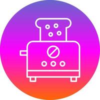 Toaster Linie Gradient Kreis Symbol vektor