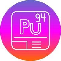 Plutonium Linie Gradient Kreis Symbol vektor