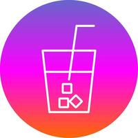 trinken Linie Gradient Kreis Symbol vektor