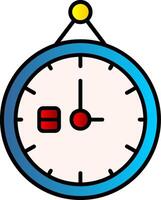 Uhr gefüllt Gradient Symbol vektor