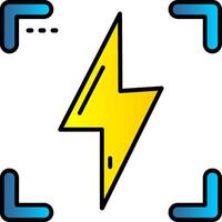 Blitz gefüllt Gradient Symbol vektor