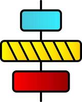 Center Ausrichtung gefüllt Gradient Symbol vektor