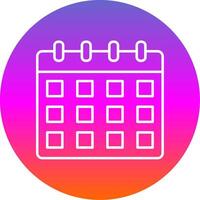 Kalender Linie Gradient Kreis Symbol vektor