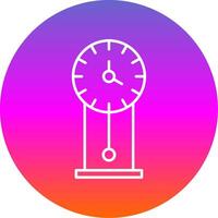 Jahrgang Uhr Linie Gradient Kreis Symbol vektor