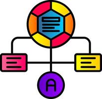 Arbeitsablauf gefüllt Gradient Symbol vektor