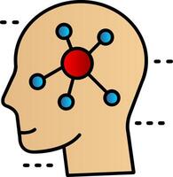 Psychologie gefüllt Gradient Symbol vektor