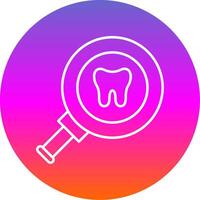 Dental Untersuchung Linie Gradient Kreis Symbol vektor