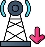 Signal gefüllt Gradient Symbol vektor