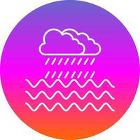 Regen Linie Gradient Kreis Symbol vektor