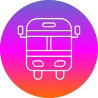 Schule Bus Linie Gradient Kreis Symbol vektor