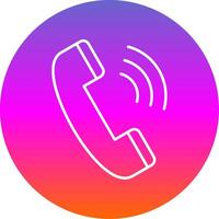 Telefon Anruf Linie Gradient Kreis Symbol vektor