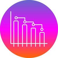 Bar Graph Linie Gradient Kreis Symbol vektor