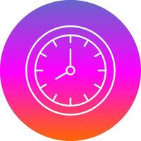 Mauer Uhr Linie Gradient Kreis Symbol vektor