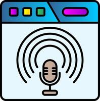Podcast gefüllt Gradient Symbol vektor