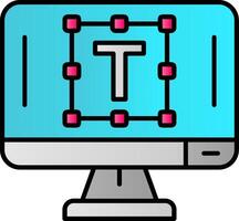 Text Editor gefüllt Gradient Symbol vektor