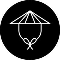 Chinesisch Hut Vektor Symbol