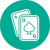 Poker Glyphe Kreis Mehrfarbig Symbol vektor