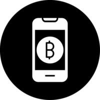 uppkopplad bitcoin betalning vektor ikon