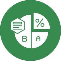 Kuchen Diagramm Glyphe Kreis Mehrfarbig Symbol vektor