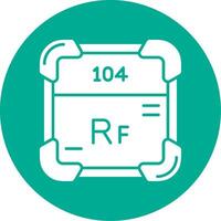 rutherfordium glyf cirkel Flerfärgad ikon vektor