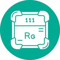 röntgenium glyf cirkel Flerfärgad ikon vektor