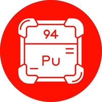 Plutonium Glyphe Kreis Mehrfarbig Symbol vektor