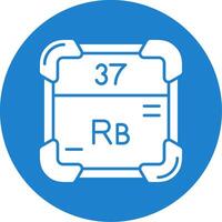 Rubidium Glyphe Kreis Mehrfarbig Symbol vektor