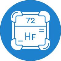 hafnium glyf cirkel Flerfärgad ikon vektor