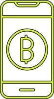 online Bitcoin Zahlung Vektor Symbol