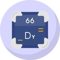 Dysprosium Glyphe eben Blase Symbol vektor