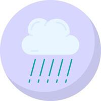 Regen Glyphe eben Blase Symbol vektor