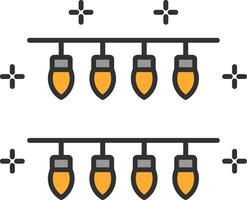 Beleuchtung Linie gefüllt Licht Symbol vektor