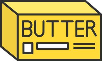 Butter Linie gefüllt Licht Symbol vektor