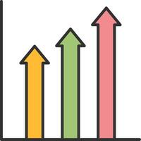 Trend Linie gefüllt Licht Symbol vektor