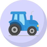 Traktor Glyphe eben Blase Symbol vektor