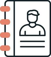 Kontaktbuch-Vektorsymbol vektor