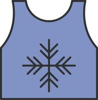 tanktop linje fylld ljus ikon vektor