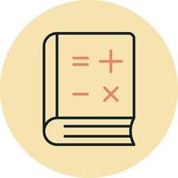 Mathe-Buch-Vektor-Symbol vektor