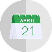 21 .. von April eben Rahmen Symbol vektor